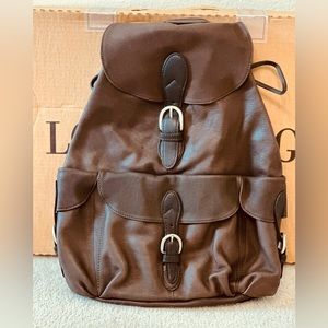 Rare Vintage London Fog All Leather Backpack. Never Used!